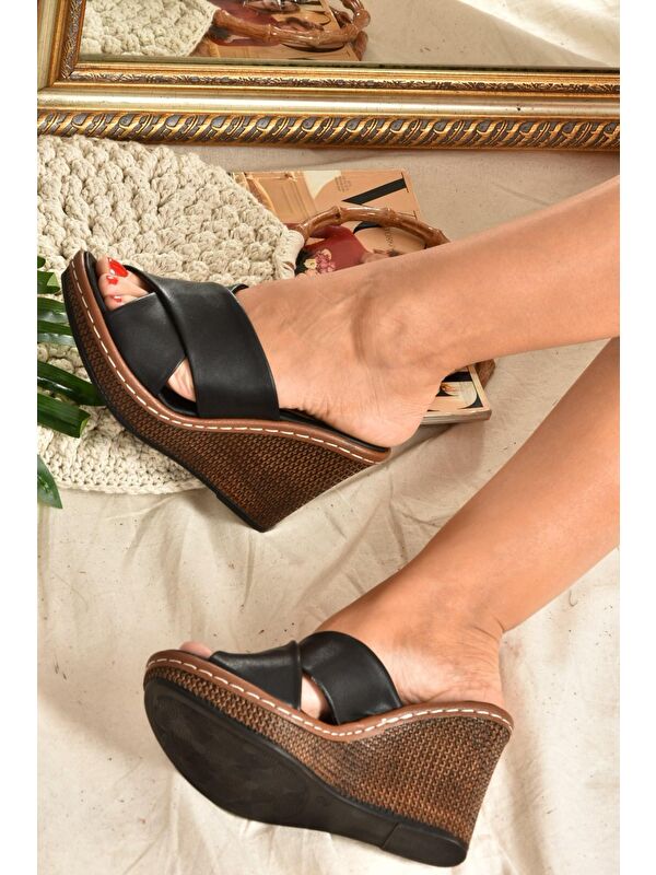 K674041009 Siyah Kadın Terlik - Görsel 3