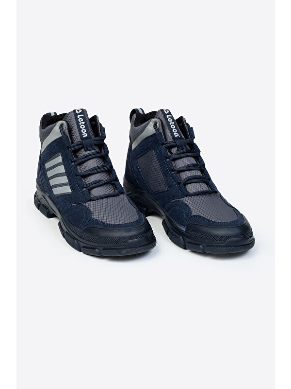 Yuvarlak Burunlu Bağcıklı Bilek Boy Erkek Trekking Bot - Görsel 5