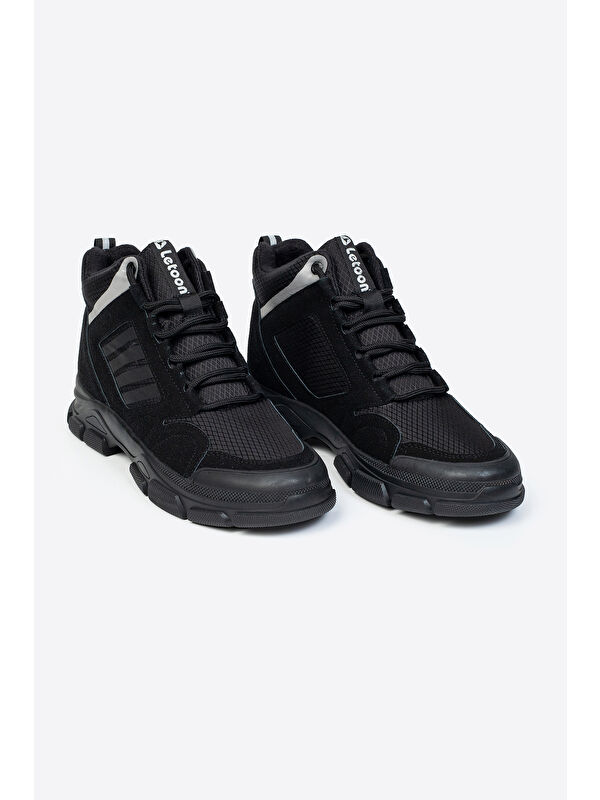 Yuvarlak Burunlu Bağcıklı Bilek Boy Erkek Trekking Bot - Görsel 4