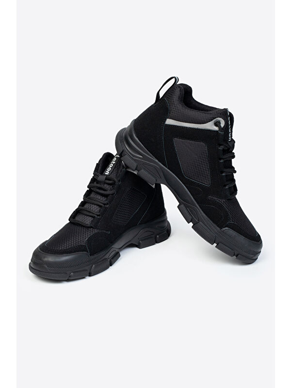 Yuvarlak Burunlu Bağcıklı Bilek Boy Erkek Trekking Bot - Görsel 5