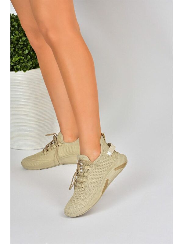 M702006204 Bej Kadın Sneakers - Görsel 4