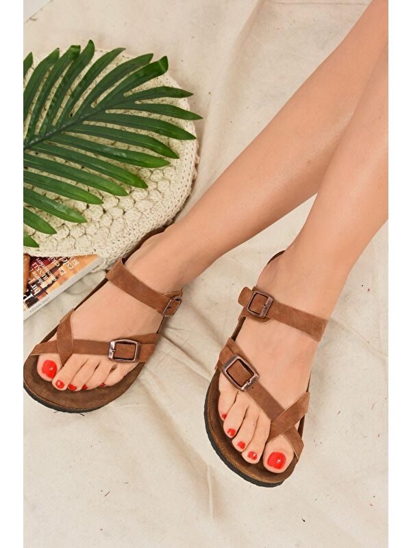 K777613402 Taba Kadın Terlik - Görsel 3