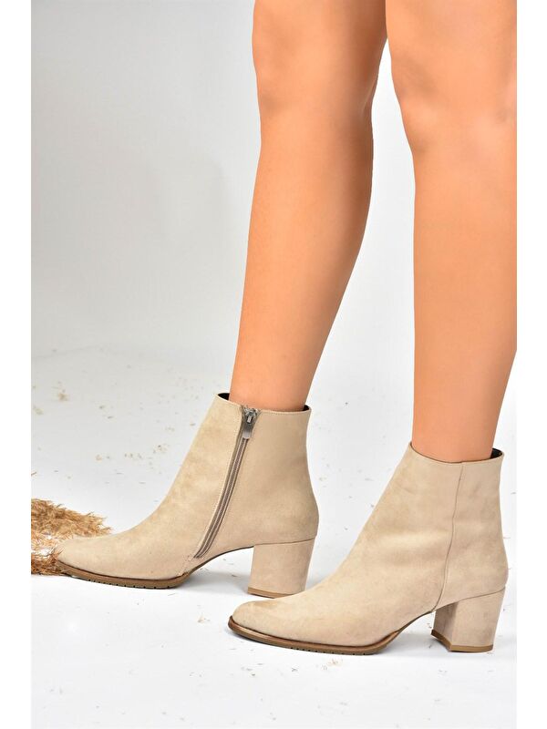 G654013102 Bej Kadın Bot - Görsel 4