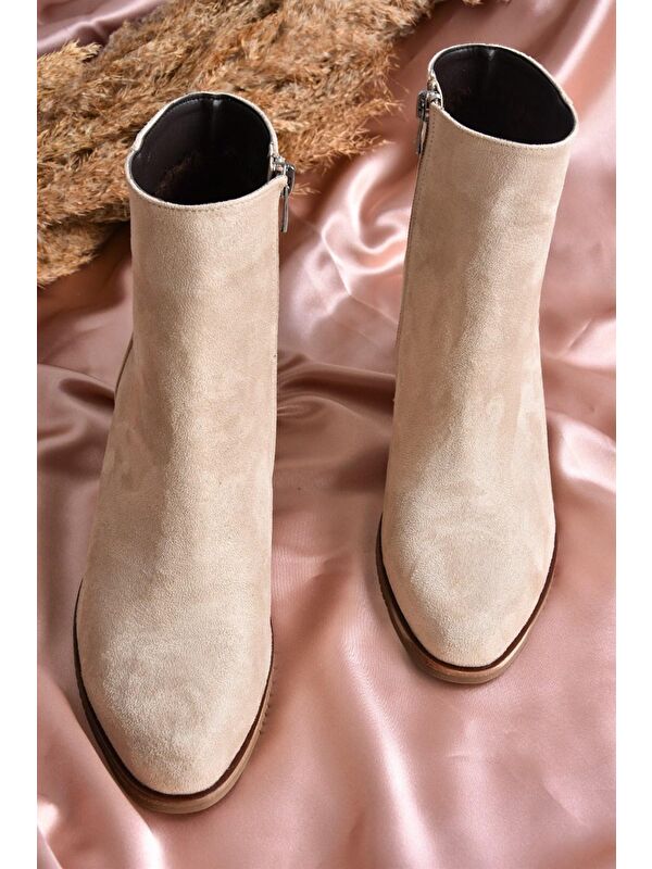 G654013102 Bej Kadın Bot - Görsel 6