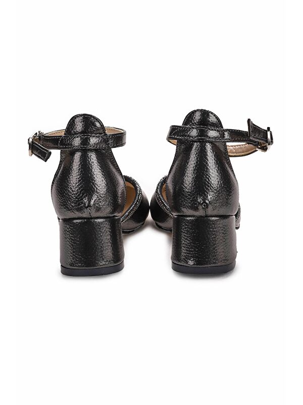 Ressa Vakko Taşlı Kız Çocuk 5 Cm Topuklu Sandalet Abiye Ayakkabı - Görsel 5