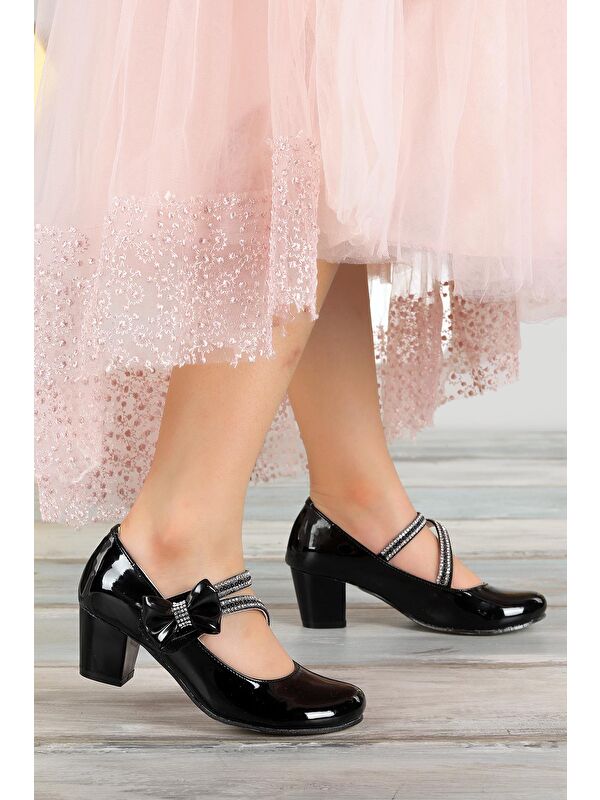 Aisha Rugan Günlük Kız Çocuk 4 Cm Topuklu Abiye Ayakkabı - Görsel 3