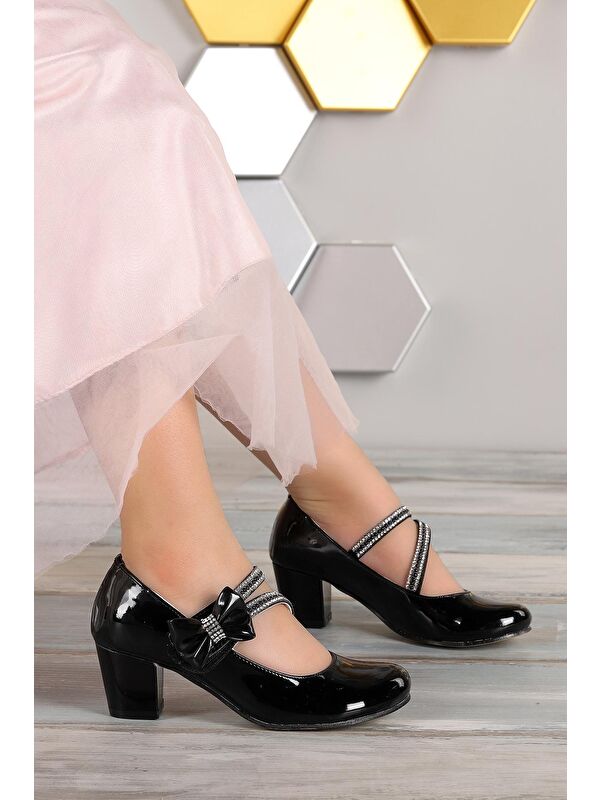 Aisha Rugan Günlük Kız Çocuk 4 Cm Topuklu Abiye Ayakkabı - Görsel 4