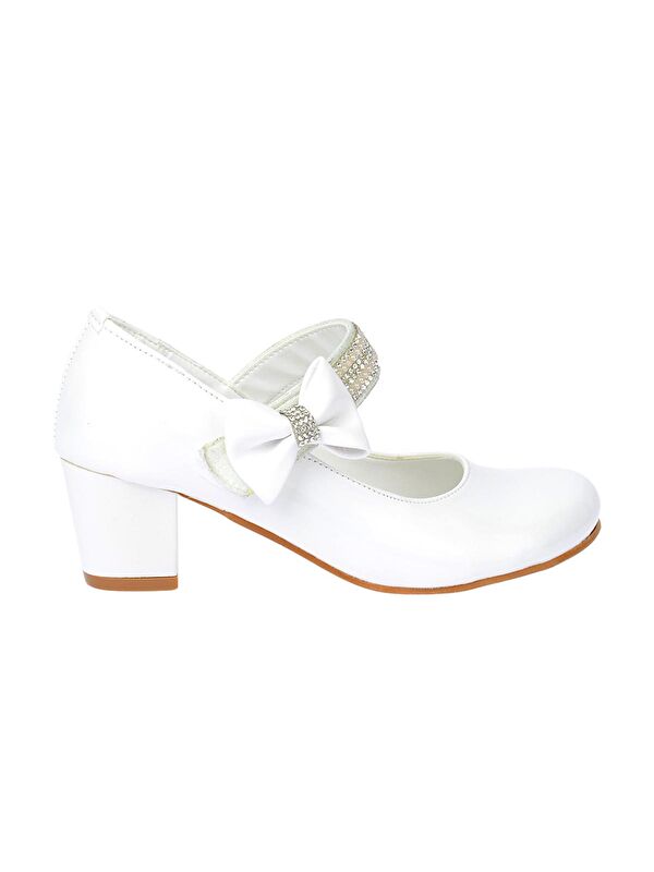 Cameli Rugan Günlük Kız Çocuk 4 Cm Topuklu Abiye Ayakkabı - Görsel 3