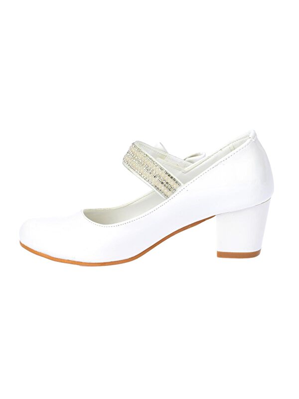 Cameli Rugan Günlük Kız Çocuk 4 Cm Topuklu Abiye Ayakkabı - Görsel 4