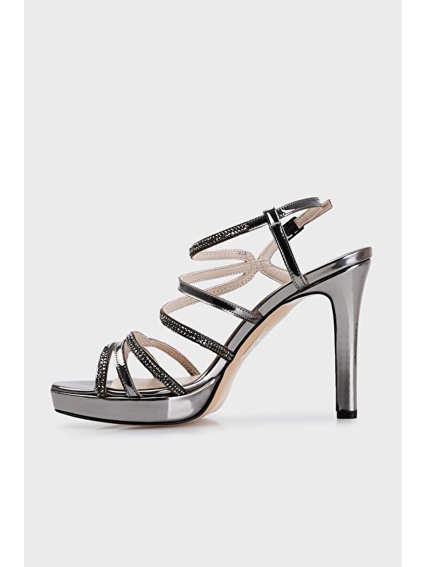 Taşlı Topuklu Abiye Ayakkabı 347587717 - Görsel 3