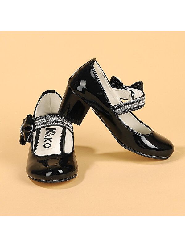 Cameli Rugan Günlük Kız Çocuk 4 Cm Topuklu Abiye Ayakkabı - Görsel 3