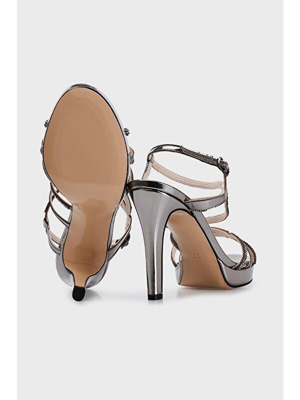 Taşlı Topuklu Abiye Ayakkabı 347587717 - Görsel 5