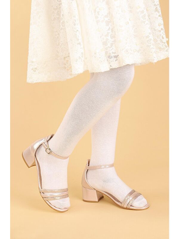 Helena Vakko Günlük Kız Çocuk 3 Cm Topuklu Sandalet Abiye Ayakkabı - Görsel 4