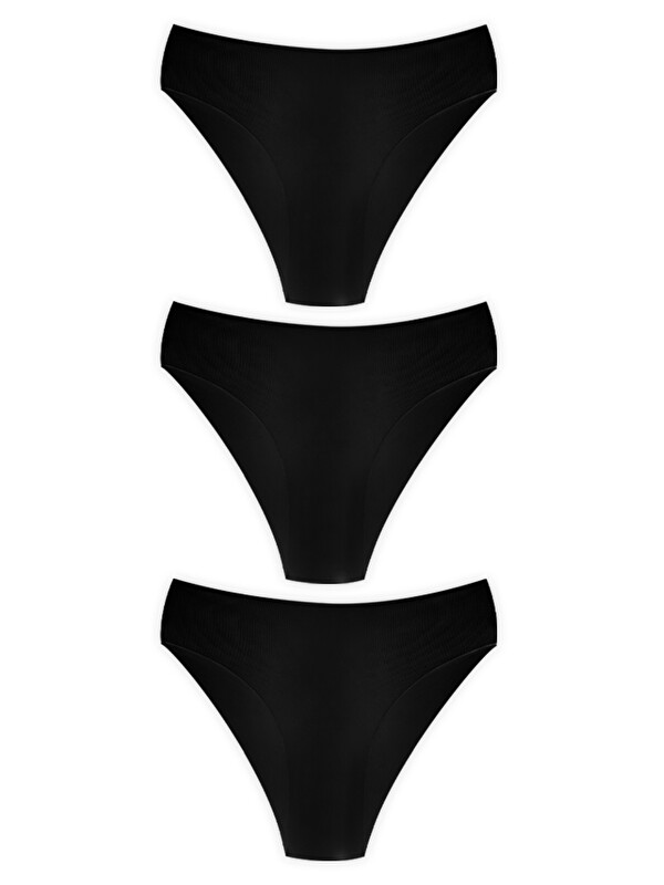 Cottonhill Basic İz Yapmayan Lazer Kesim Kadın Bikini Külot 3'Lü Paket - 6