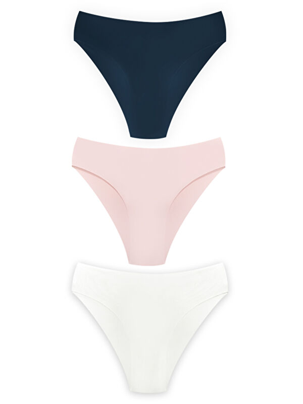 Cottonhill Klasik Basic Lazer Kesim Bikini Külot 3'Lü Paket