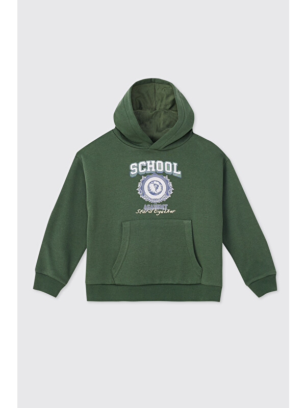 Panço Kız Çocuk Yeşil Sweatshirt