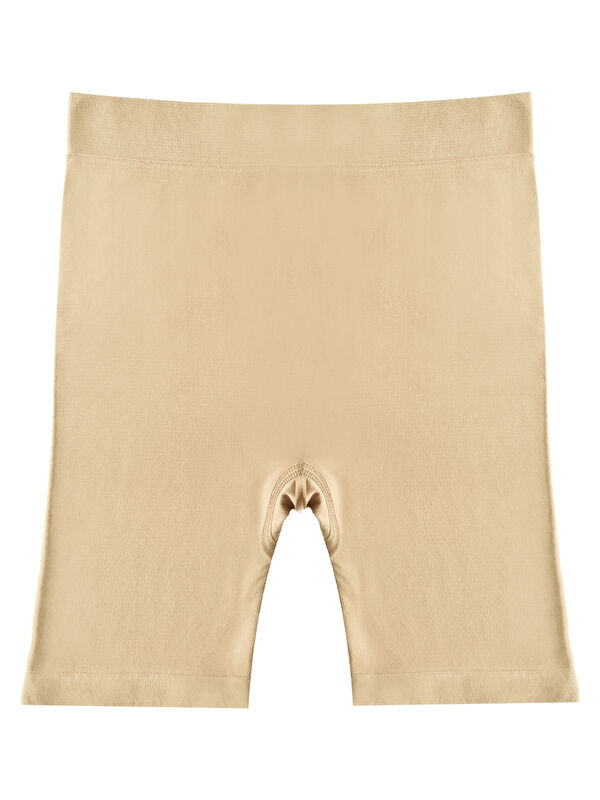 Cottonhill Premium - Kadın Ten Ultra-Rahat Seamless Yüksek Bel Uzun Paça Boxer