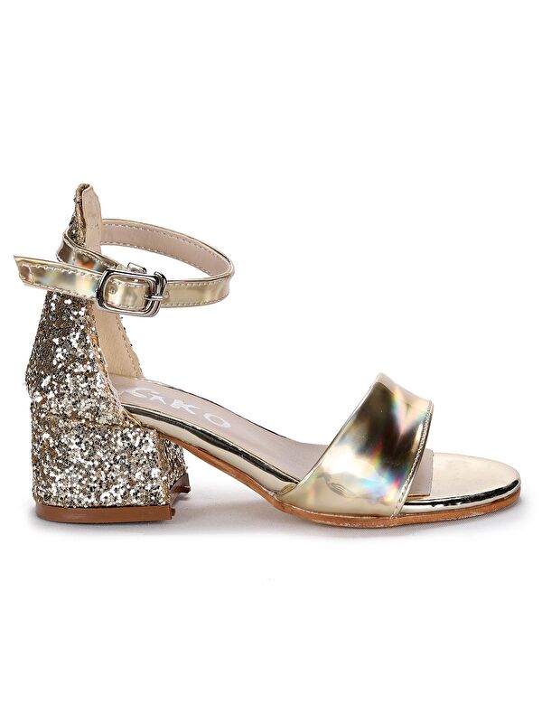 Sheila Ayna Çam Günlük Kız Çocuk 3 Cm Topuklu Sandalet Abiye Ayakkabı - Görsel 5