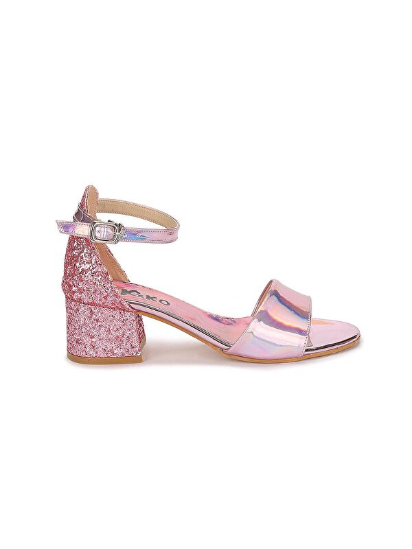 Sheila Ayna Çam Günlük Kız Çocuk 3 Cm Topuklu Sandalet Abiye Ayakkabı - Görsel 5