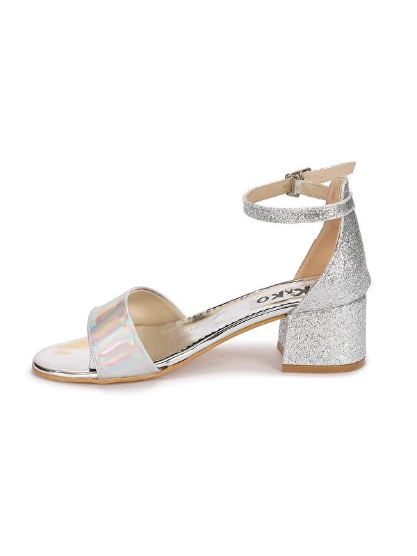 Sheila Ayna Kum Günlük Kız Çocuk 3 Cm Topuklu Sandalet Abiye Ayakkabı - Görsel 6