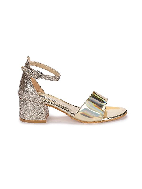 Sheila Ayna Kum Günlük Kız Çocuk 3 Cm Topuklu Sandalet Abiye Ayakkabı - Görsel 5