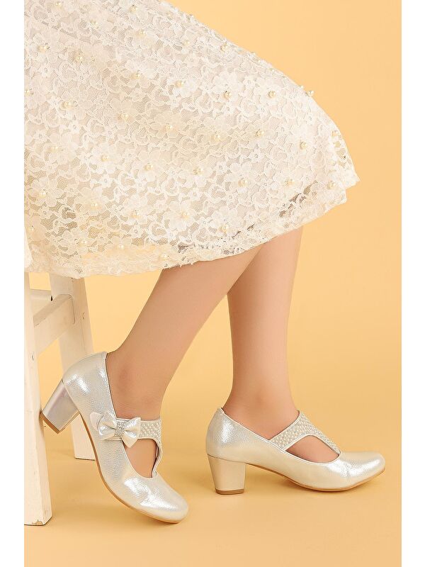 Cherish Günlük Kız Çocuk 4 Cm Topuklu Abiye Ayakkabı - Görsel 3