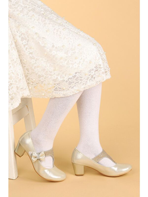 Cherish Günlük Kız Çocuk 4 Cm Topuklu Abiye Ayakkabı - Görsel 3