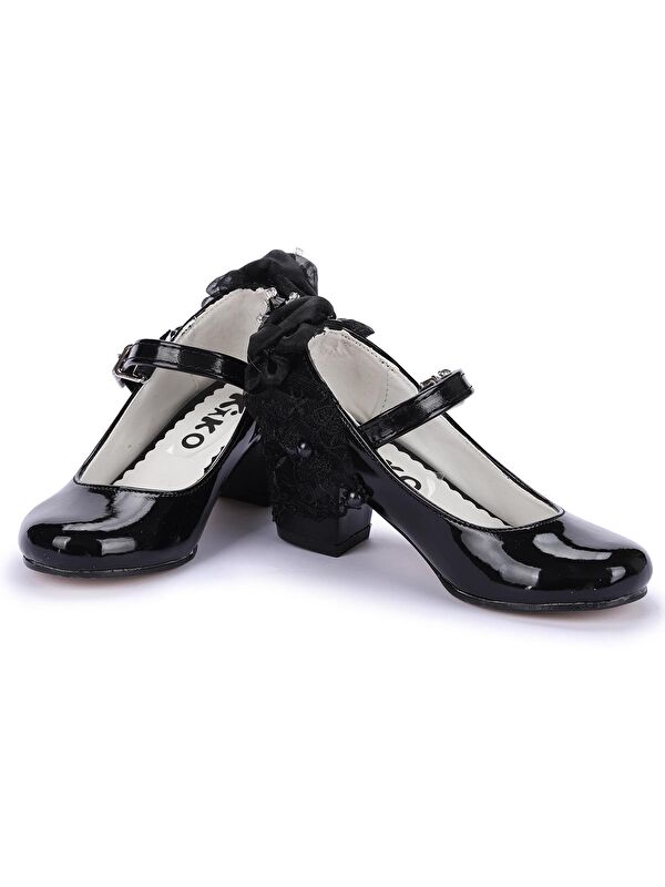 Cara Rugan Günlük Kız Çocuk 4 Cm Topuklu Abiye Ayakkabı - Görsel 3