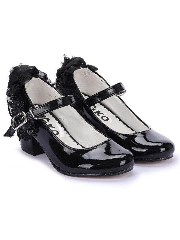 Cara Rugan Günlük Kız Çocuk 4 Cm Topuklu Abiye Ayakkabı - Görsel 4