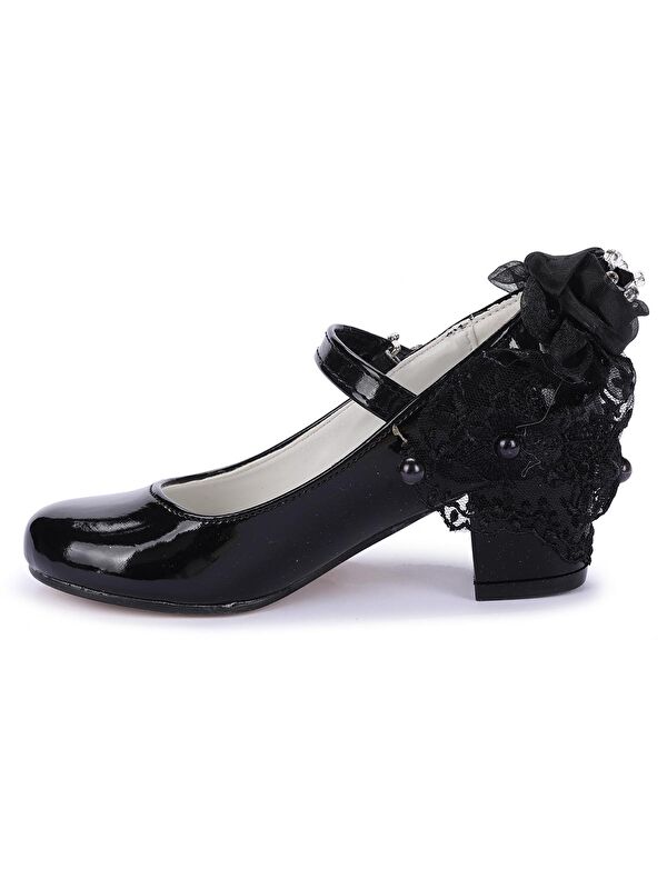 Cara Rugan Günlük Kız Çocuk 4 Cm Topuklu Abiye Ayakkabı - Görsel 6