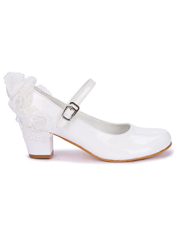 Cara Rugan Günlük Kız Çocuk 4 Cm Topuklu Abiye Ayakkabı - Görsel 6