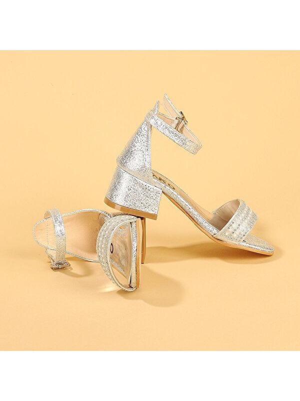 Heidi Çatlak Günlük Kız Çocuk 3 Cm Topuklu Sandalet Abiye Ayakkabı - Görsel 3