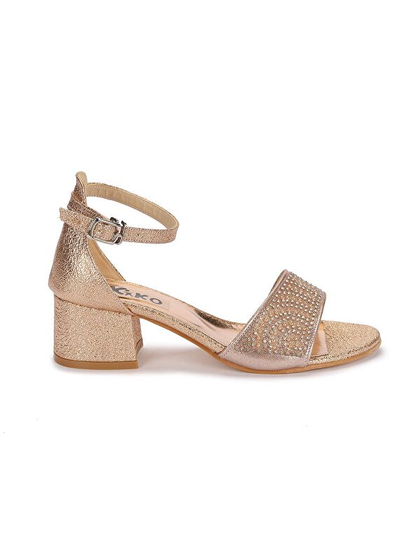 Heidi Çatlak Günlük Kız Çocuk 3 Cm Topuklu Sandalet Abiye Ayakkabı - Görsel 5