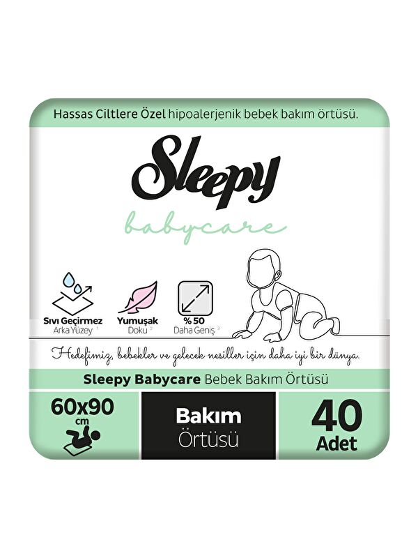 Sleepy Babycare Bebek Bakım Örtüsü 60x90 cm 4x10 40 Adet
