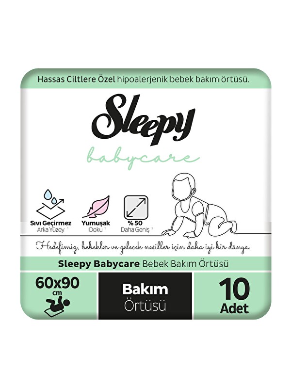 Sleepy Babycare Bebek Bakım Örtüsü 60x90 cm 10 Adet