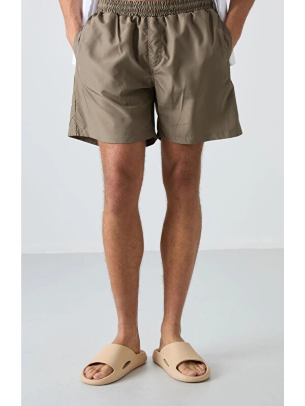 Tommylife Camel Hızlı Kuruyan Standart Fit Erkek Deniz Şortu - 81237