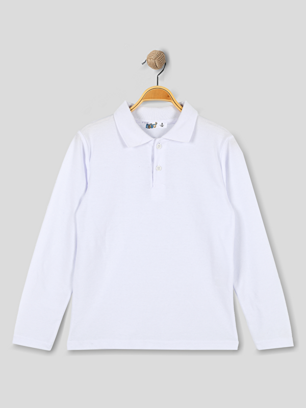Essu Polo Yaka Basic Uzun Kollu Unisex Çocuk Tişört