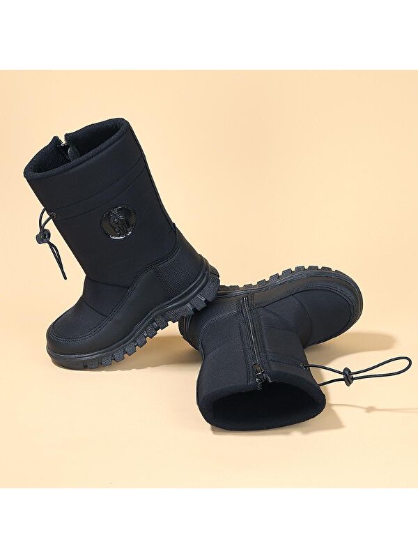 Nuh Fermuarlı Kız/Erkek Çocuk Kar Botu Ayakkabı - Görsel 3