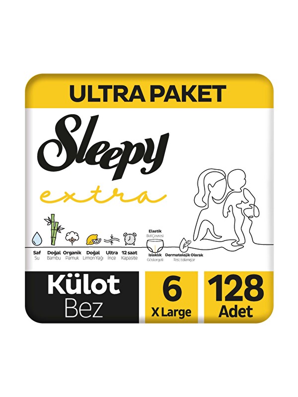 Sleepy Extra Günlük Aktivite Ultra Paket Külot Bez 6 Numara Xlarge 128 Adet