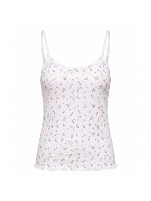 Bonbon Kadın Giyim Elastanlı Kumaş Asklı Tshirt Bb2761