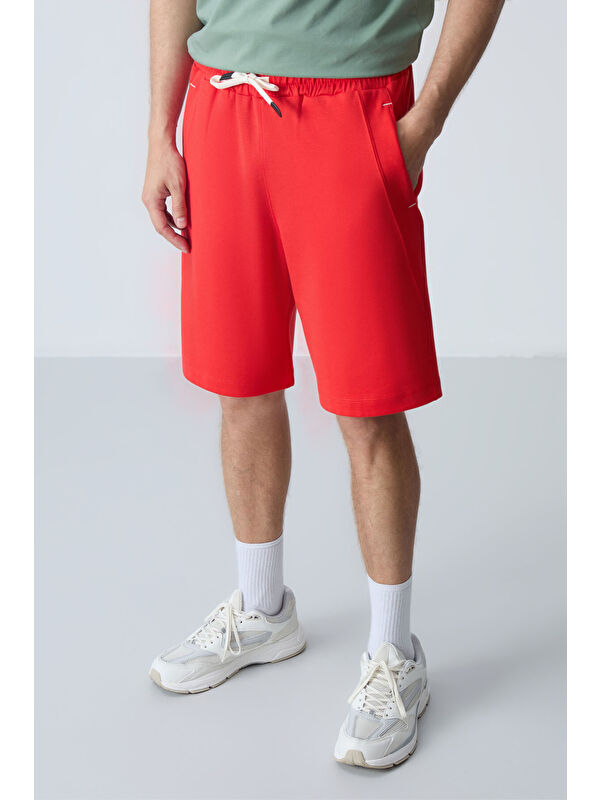 Tommylife Fiesta Pamuklu Kalın Yumuşak Dokulu Standart  Fit Basic Erkek Şort  - 81278