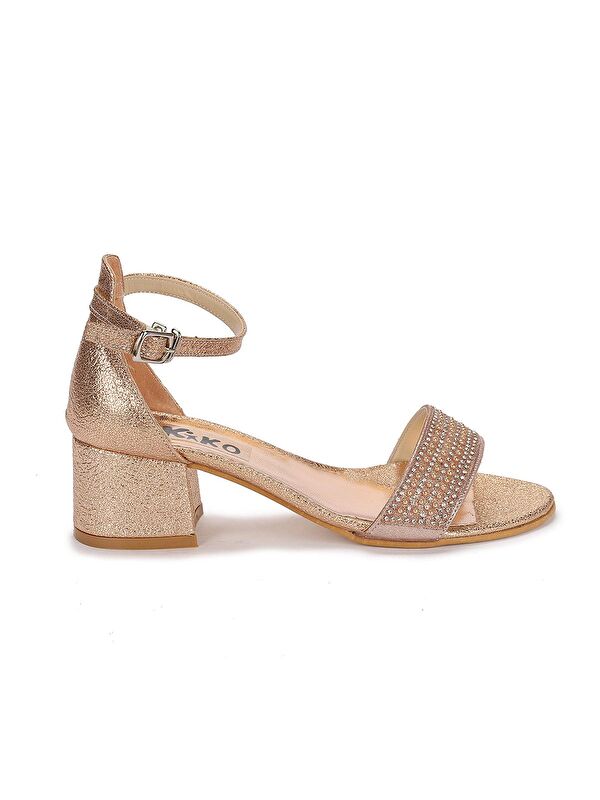 Elinor Çatlak Günlük Kız Çocuk 3 Cm Topuklu Sandalet Abiye Ayakkabı - Görsel 5