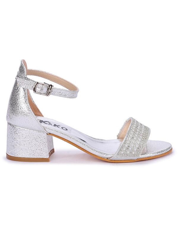 Elinor Çatlak Günlük Kız Çocuk 3 Cm Topuklu Sandalet Abiye Ayakkabı - Görsel 6