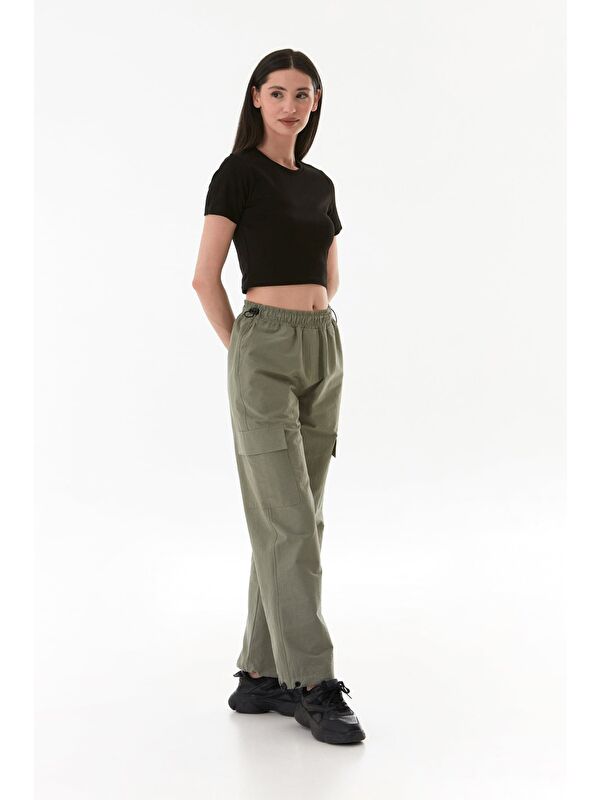 Fullamoda Beli Lastikli Paraşüt Kumaş Stoperli Jogger Pantolon