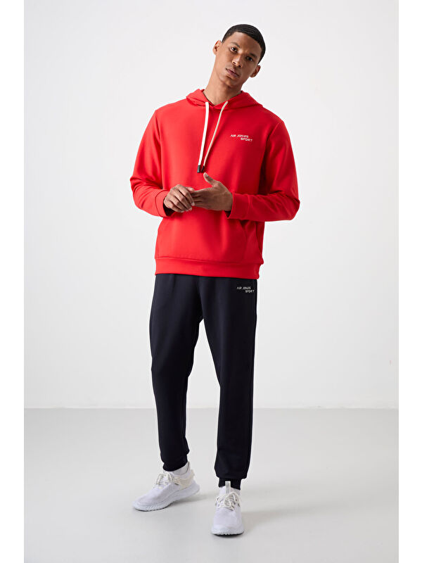 Air Jones Pamuklu Kalın Yumuşak Dokulu Comfort Fit Nakışlı Erkek Eşofman Takım - 85255
