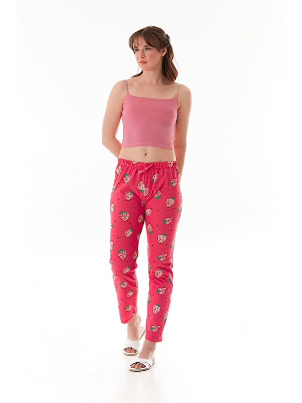Fullamoda Çiçek Baskılı Pijama Altı