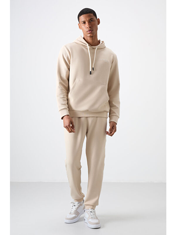 Air Jones Pamuklu Kalın Yumuşak Dokulu Comfort Fit Nakışlı Erkek Eşofman Takım - 85255