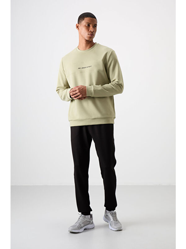 Air Jones Pamuklu Kalın Yumuşak Dokulu Comfort Fit Baskılı Erkek Eşofman Takım - 85253
