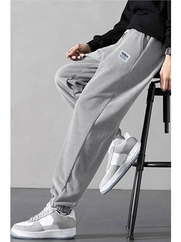 Genius Store Polar Kumaş Oversize Erkek Jogger Eşofman Altı
