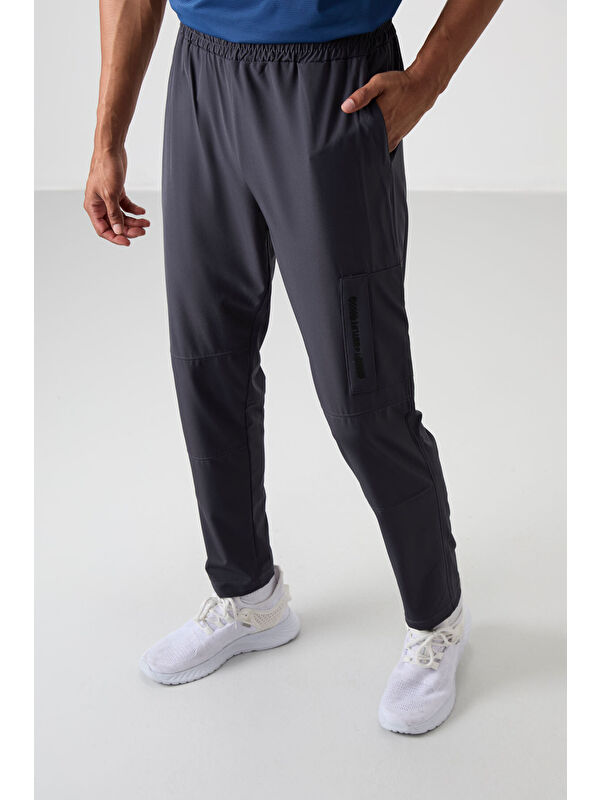 Tommylife Antrasit Polyester İnce Yumuşak Comfort Fit Erkek Eşofman Alt - 82120